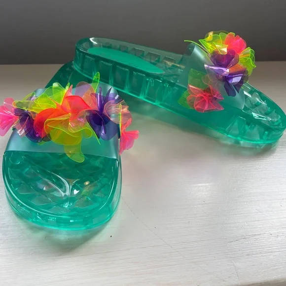Betsey Johnson Colorful Floral Slide Sandals - Picture 3 of 7